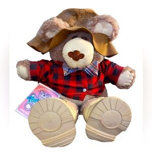 VINTAGE 1985 FURSKINS XAVIER ROBERTS FARRELL 22" STUFFED TEDDY BEAR PLUSH